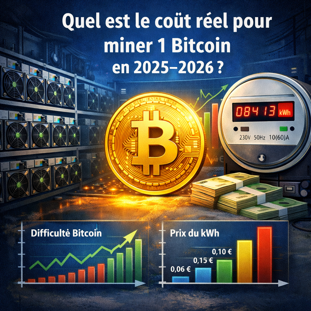Quel est le coût réel pour miner 1 Bitcoin en 2025–2026 ?